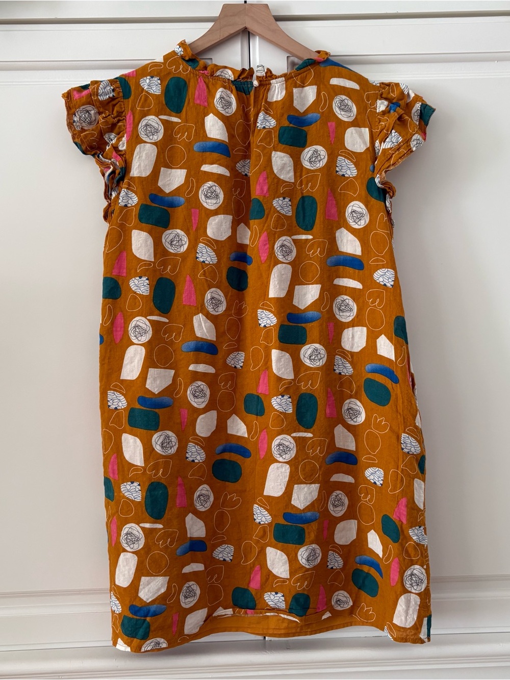 THML Large Colorful Abstract Ruffle Dress - Picture 5 of 5